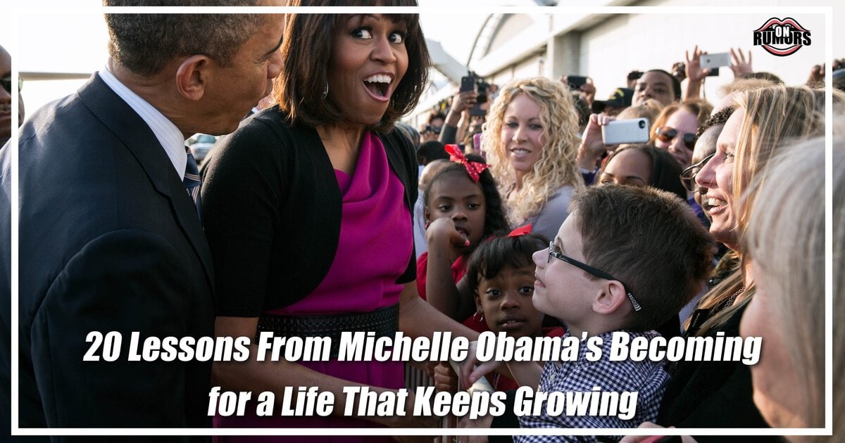 Michelle Obama greets people at Love Field Airport in Dallas in 2013, with the article headline.